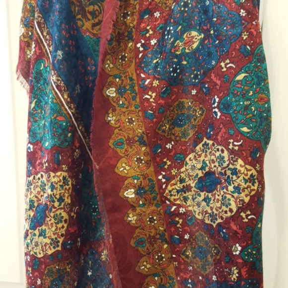 Absolutely beautiful vintage print wrap/shawl - Picture 3 of 6